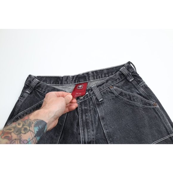 Vintage Def Jam Records 32x29 Distressed Big Pocket Baggy Fit Wide Leg Jeans - Picture 6 of 11